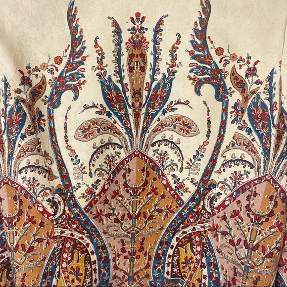 VINTAGE COLDWATER CREEK Ethnic Paisley Print Zip-Up Jacket Large Batik - Picture 8 of 14